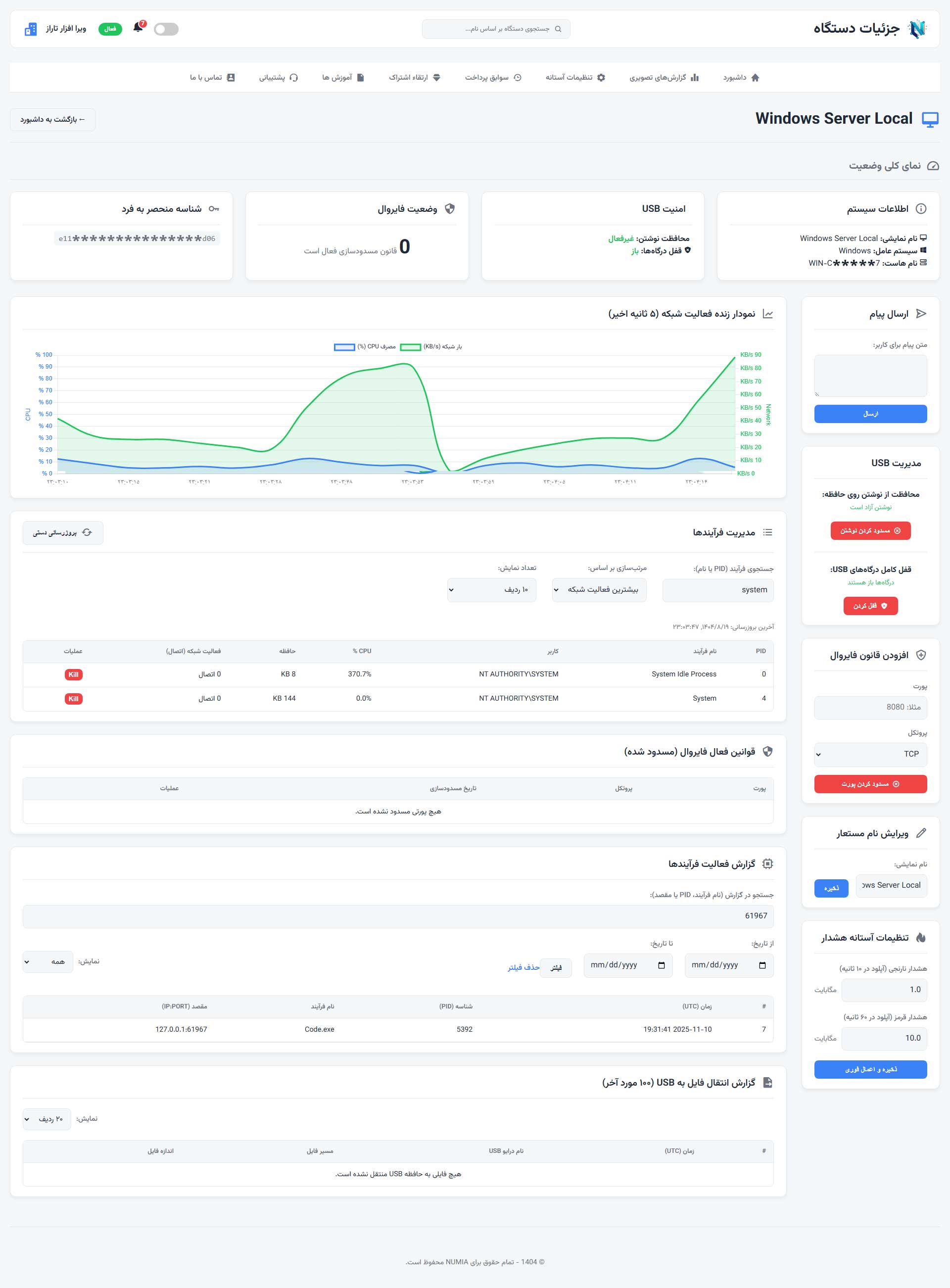 Numia Dashboard Detaeils Mockup
